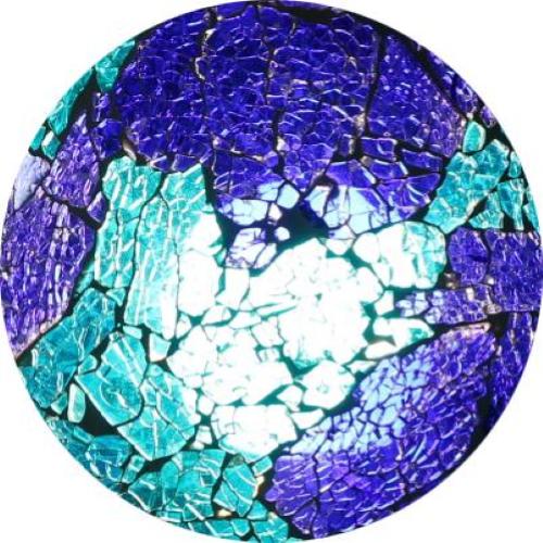 Lampada da tavolo in vetro mosaicata Blue Bay h. 64 cm.