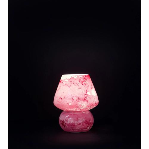 Lampe de table en verre peint Orion h. 17 cm.