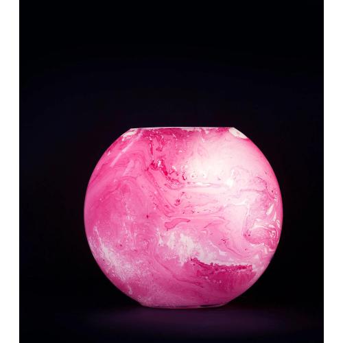 Lampada da tavolo in vetro dipinta Orion h. 32 cm.